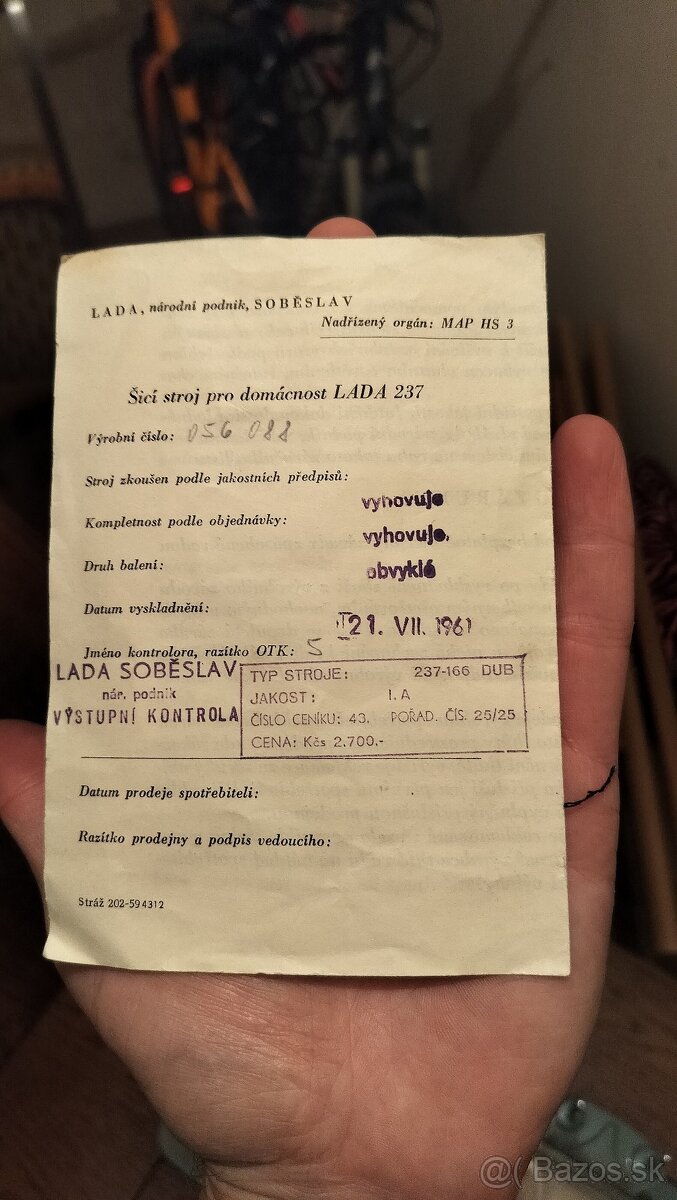 predam stary sijaci stroj Lada 237 - 4