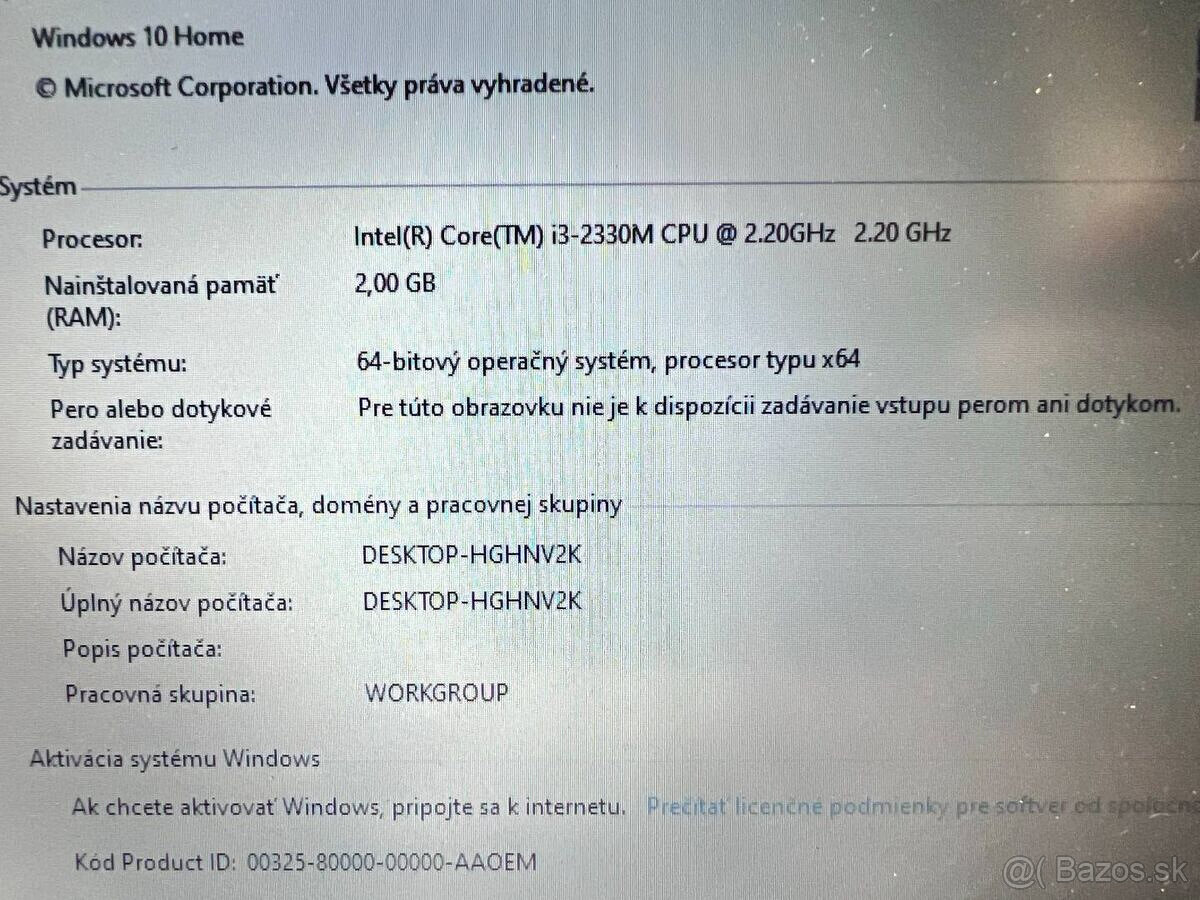 Predám funkčnú použitú matičnú dosku do notebooku HP 4330s. - 4
