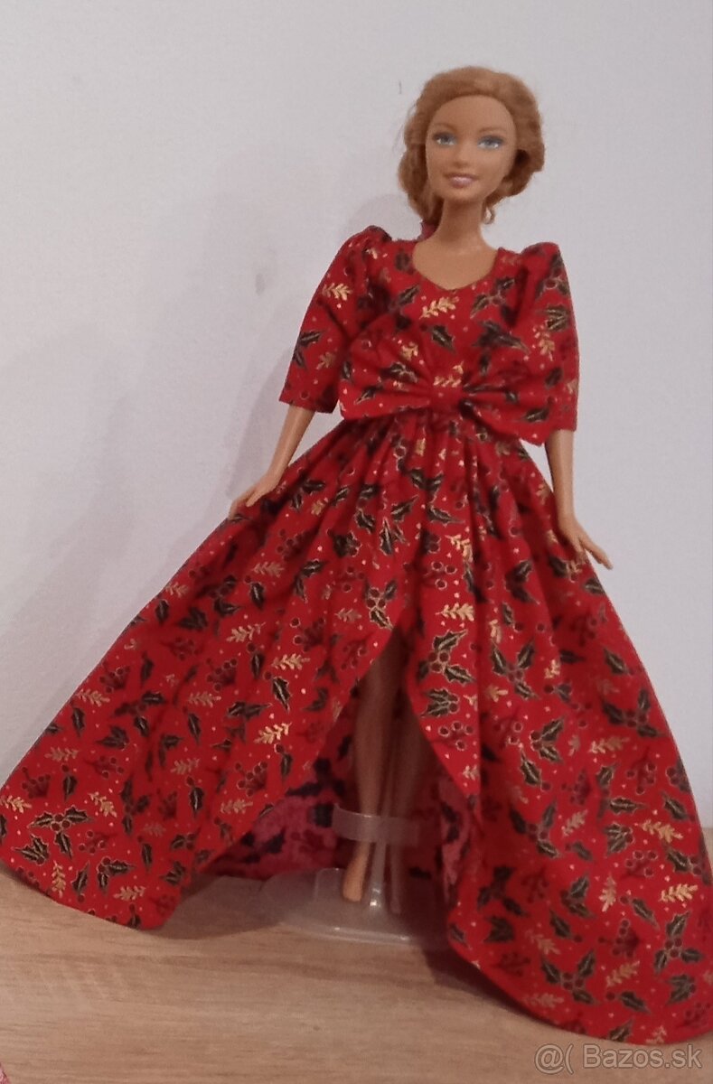 Barbie -vianocne šaty pre Barbie - 4