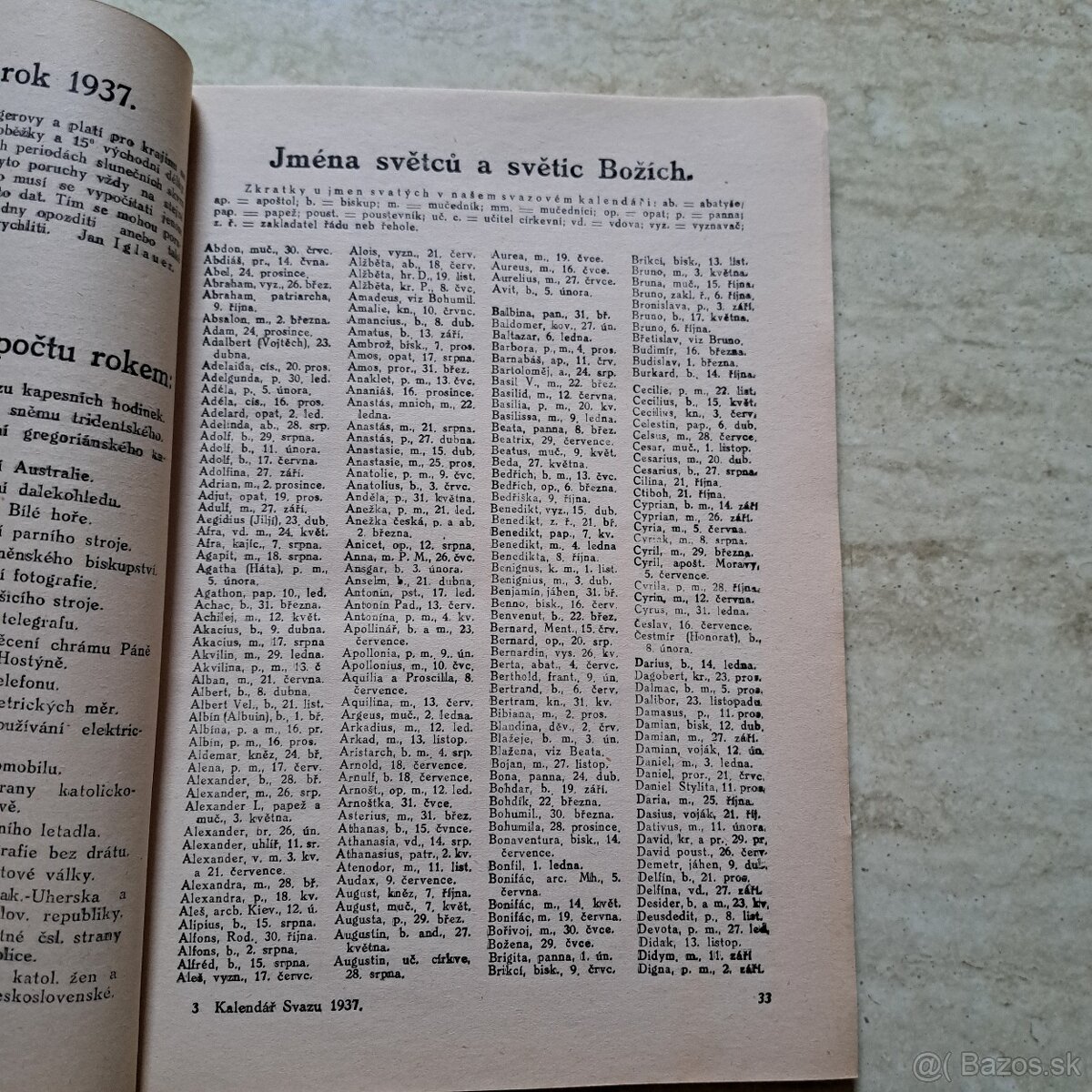 Kalendáŕ Svazu katolíckych žen a dívek 1937 - 4