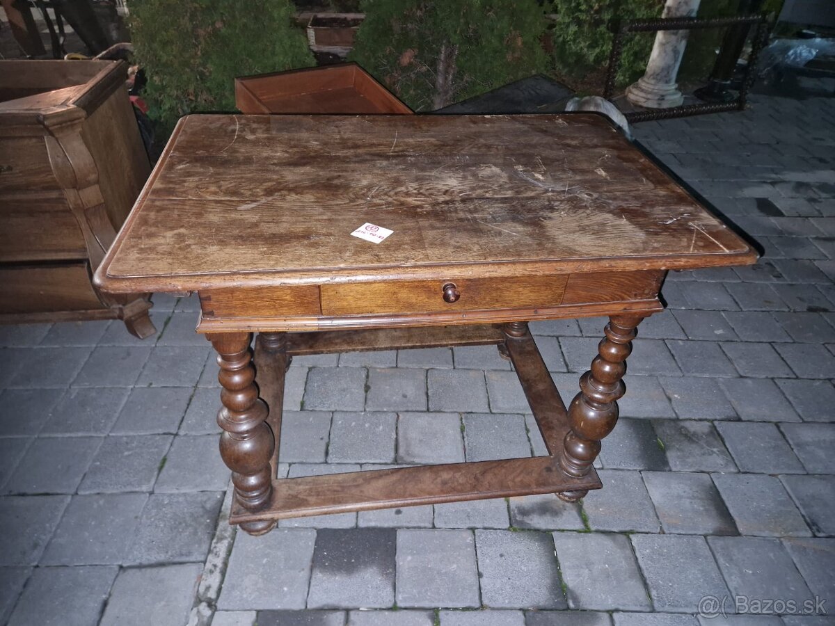 12 - Predám masívny dubový stôl - 4
