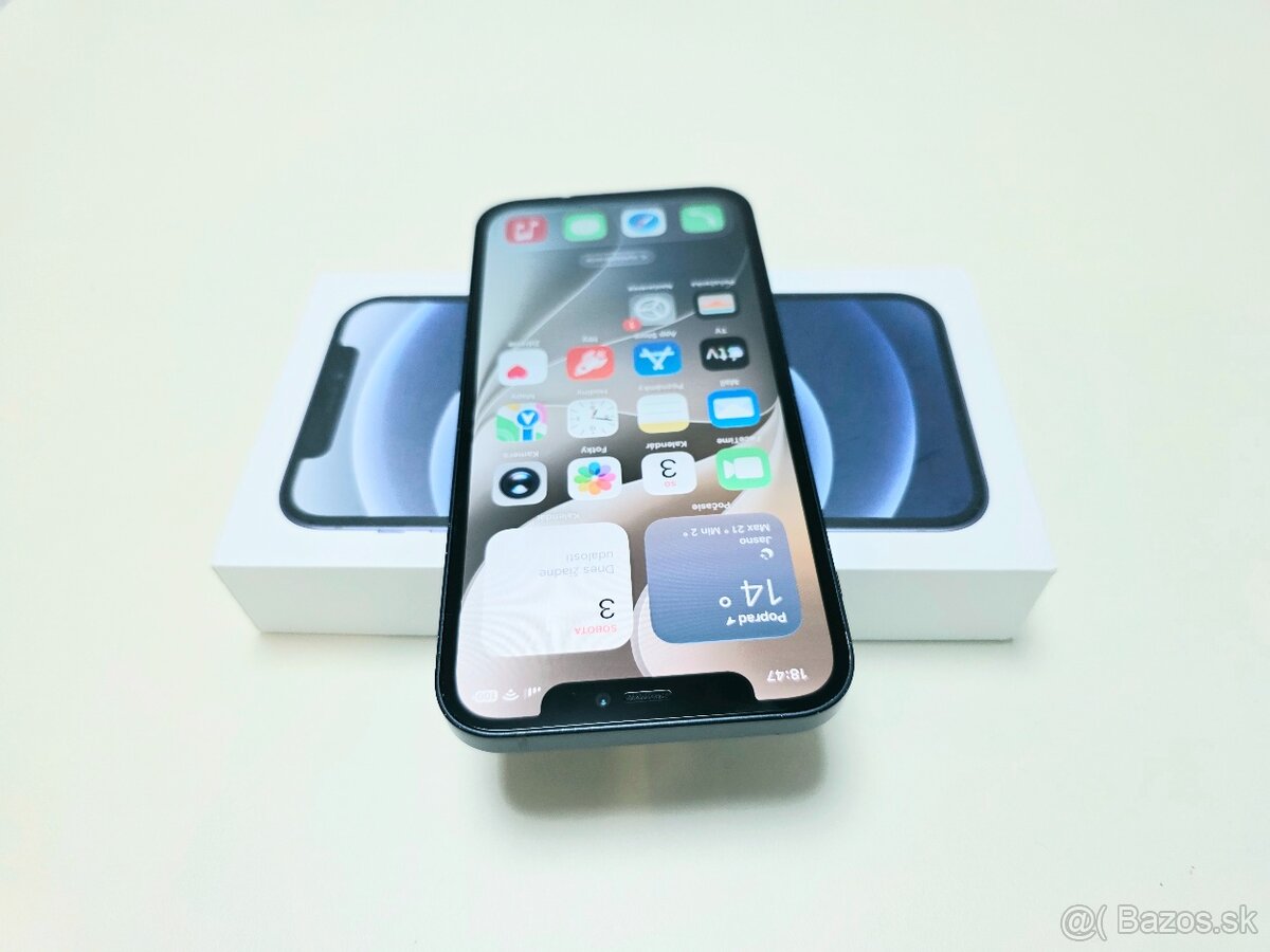 APPLE IPHONE 12 128GB BLACK BATERKA 100% - 4