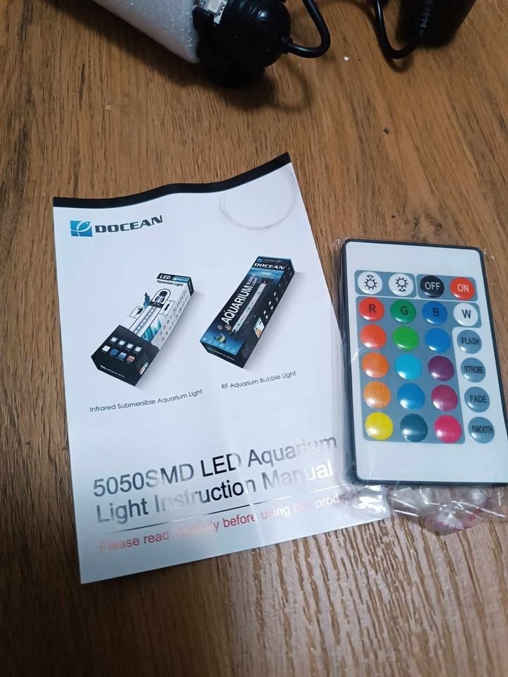 Akvarijní LED RGB osvětlení 18 cm, dálkové ovládání - 4