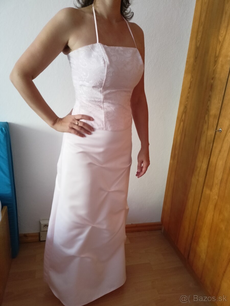 Ružové spoločenské saty - 4