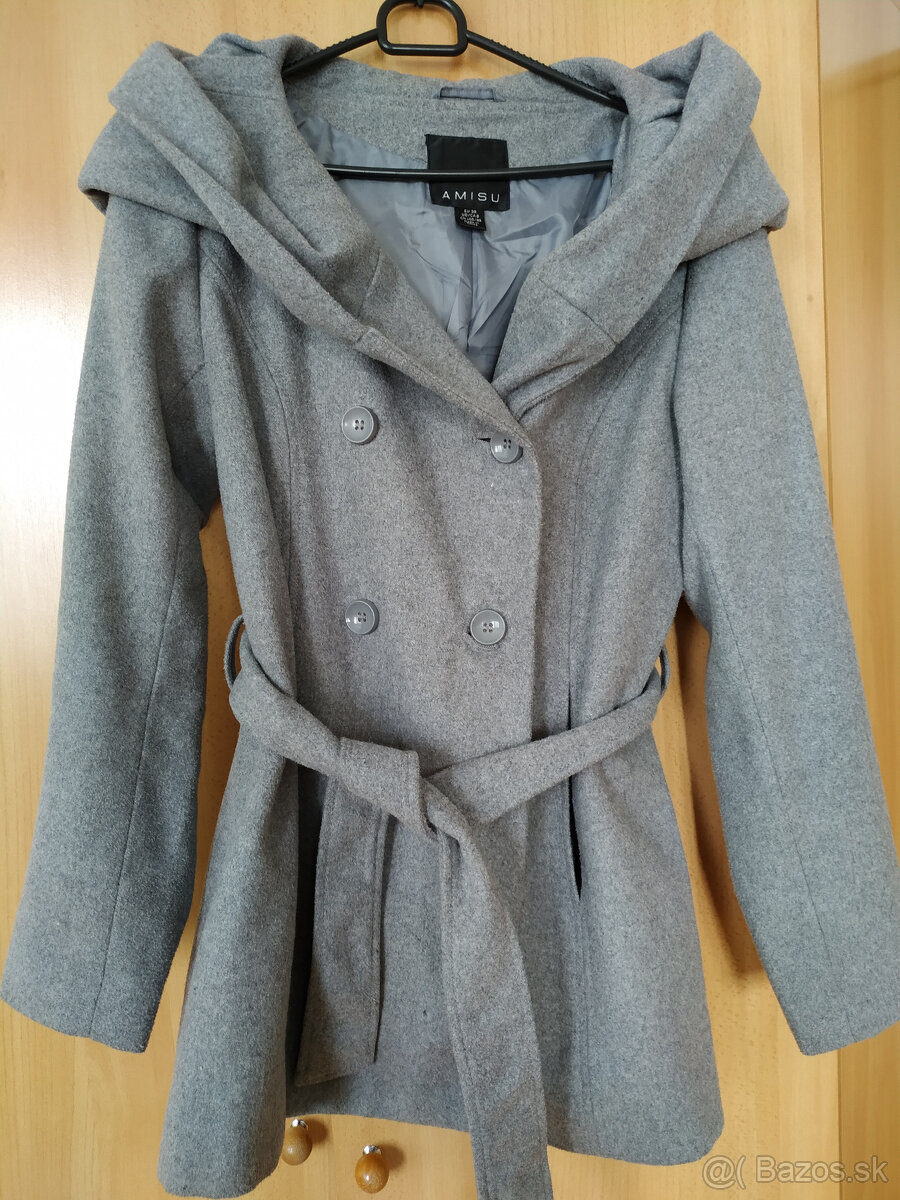 Jesenný dámsky kabát zn. Amisu č. 38 s ovčou vlnou - 4