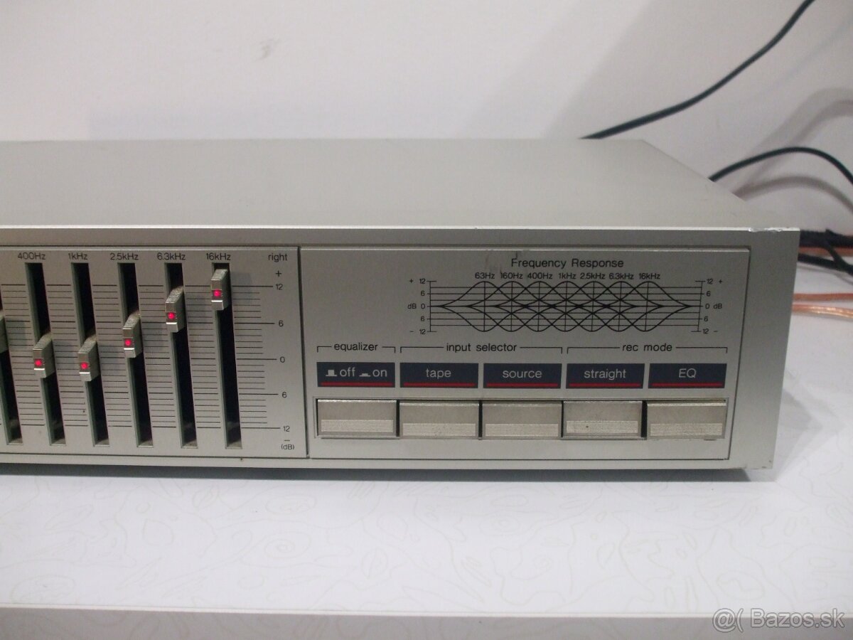 2x7 pasmovy striebor. Equalizer TECHNICS SH-Z250 Japan, AE41 - 4