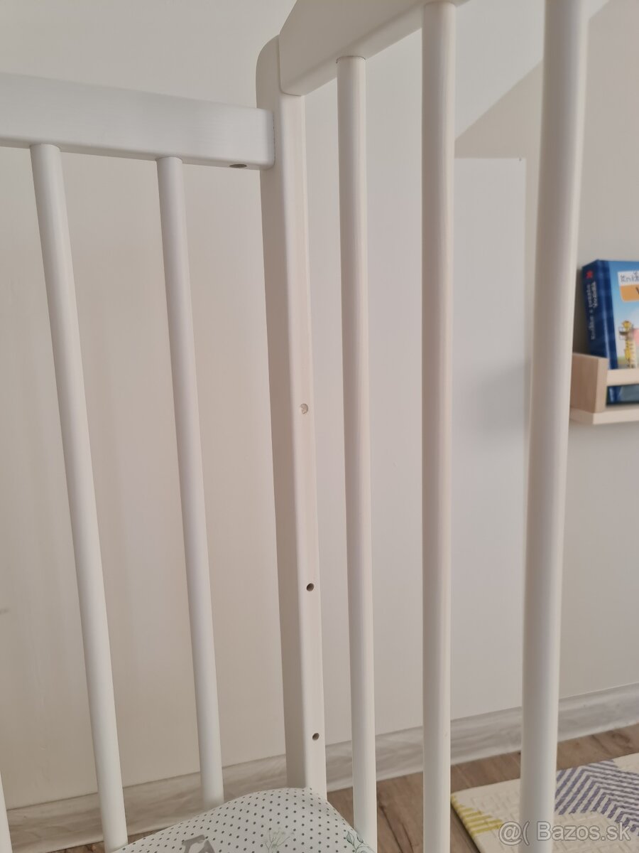 Detská postieľka so sťahovacím bokom a nadstavením výšok - 4