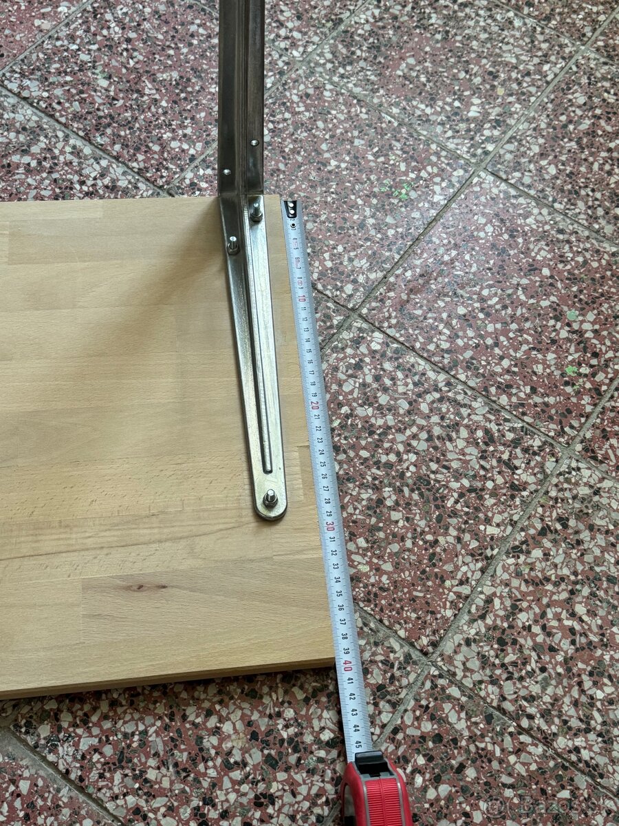 Dve pevné police z masívneho dreva - 4