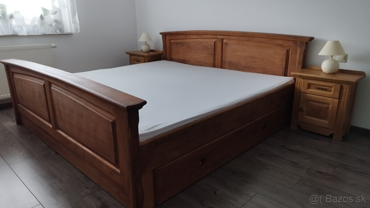 Manželská posteľ buková - 4