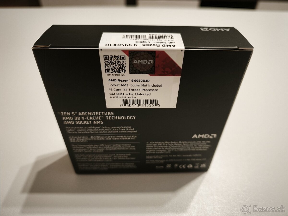AMD Ryzen 9 9950X3D, 4.30 GHz, 128 MB Cache, socket AM5 - 4