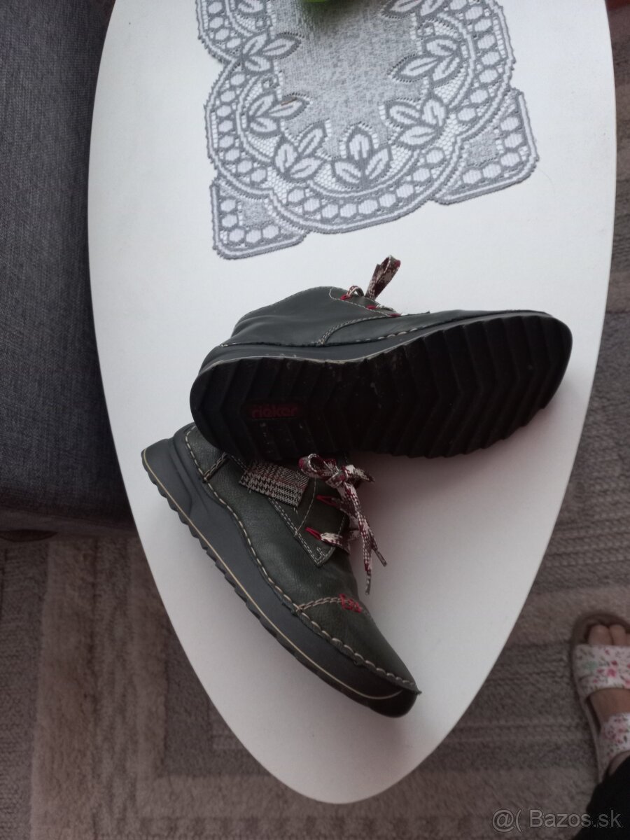 Damske RIEKERc38 topanky zelene - 4