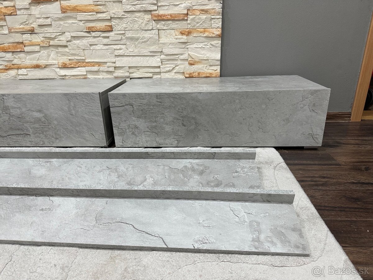 Obývacia stena svetlý betón - 4