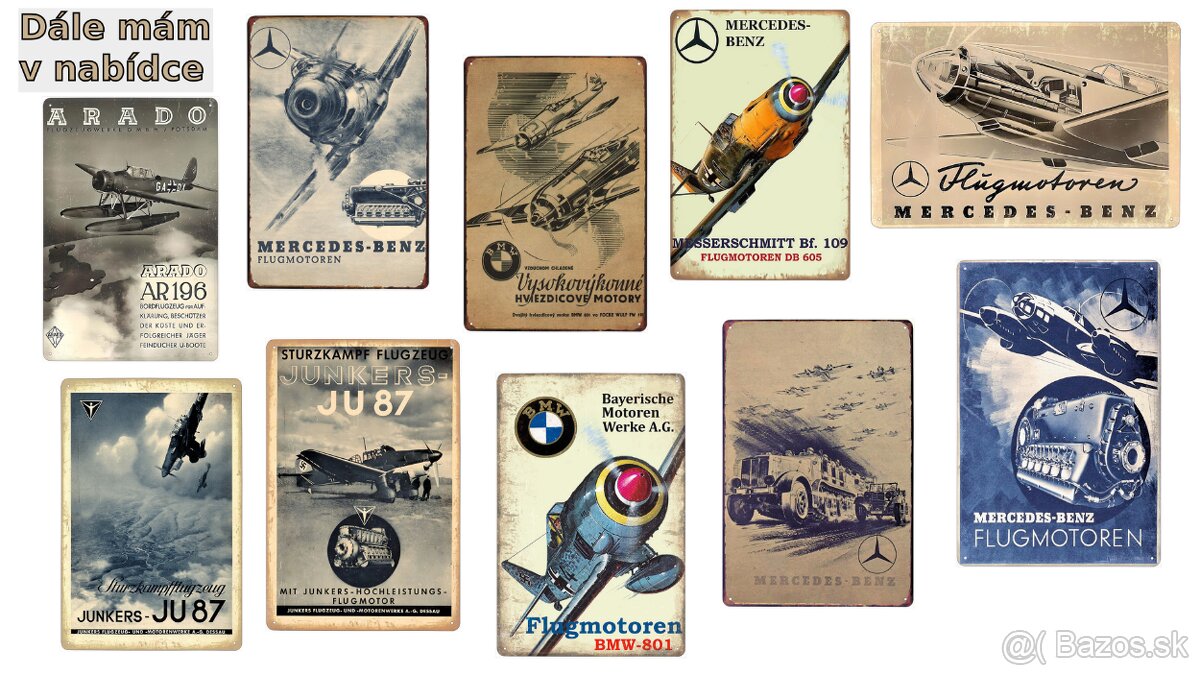 plechová cedule - letadlo Mig-15 bis - 4