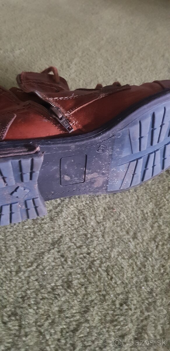 Kožené Baťa topánky, veľkosť 40 - 4