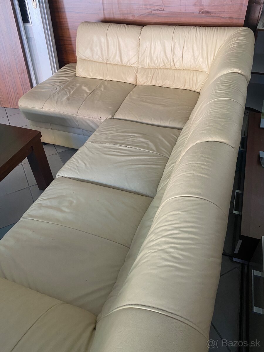 Kožená rohová sedačka - 4