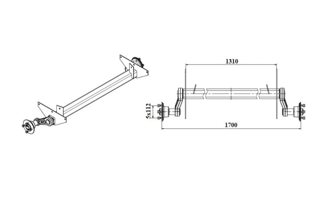 Nebrzdená náprava Knott - VG13-M - 4