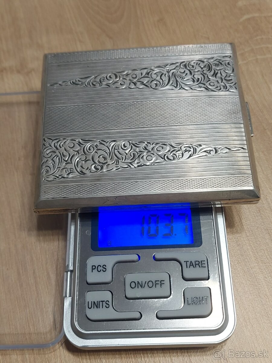 Strieborné puzdro na tabak – punc 835 - 4