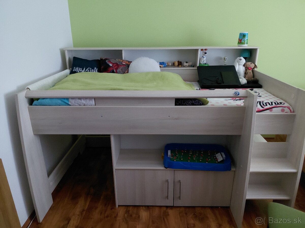 Predám vyvýšenú detskú posteľ pre 1 dieťa - 4