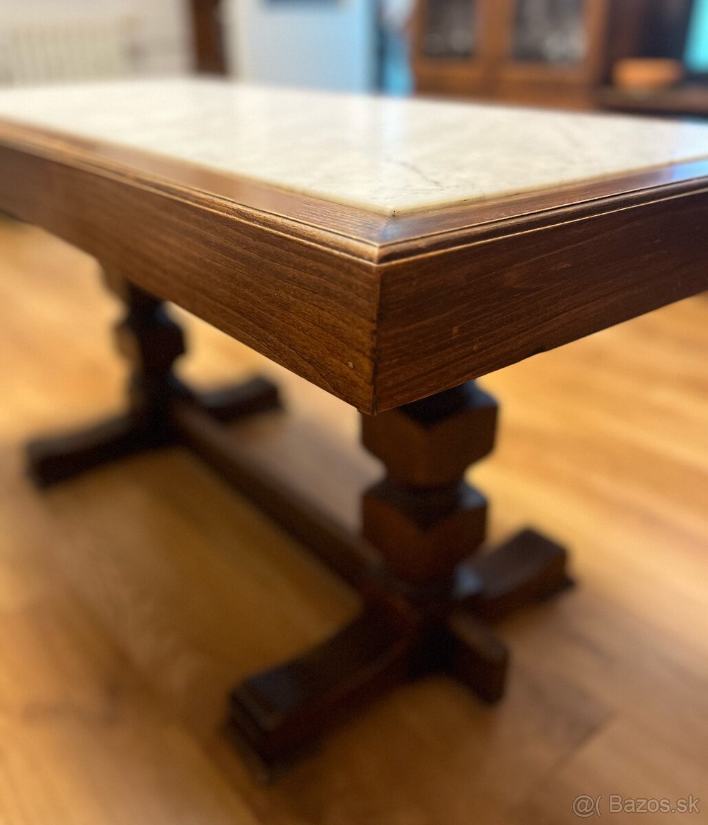PREDÁM STÔL s mramorovou doskou – štýlový dobový kúsok - 4
