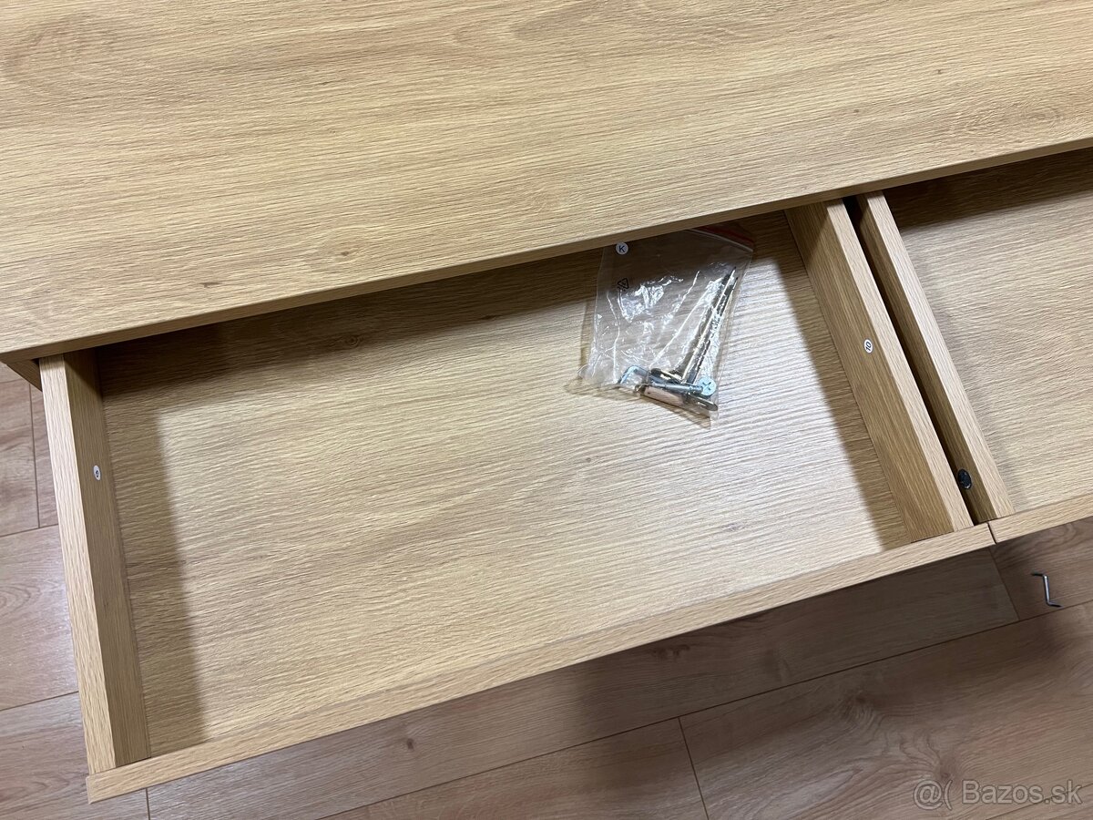 Písací stôl LINDVED – farba prírodného duba - 4