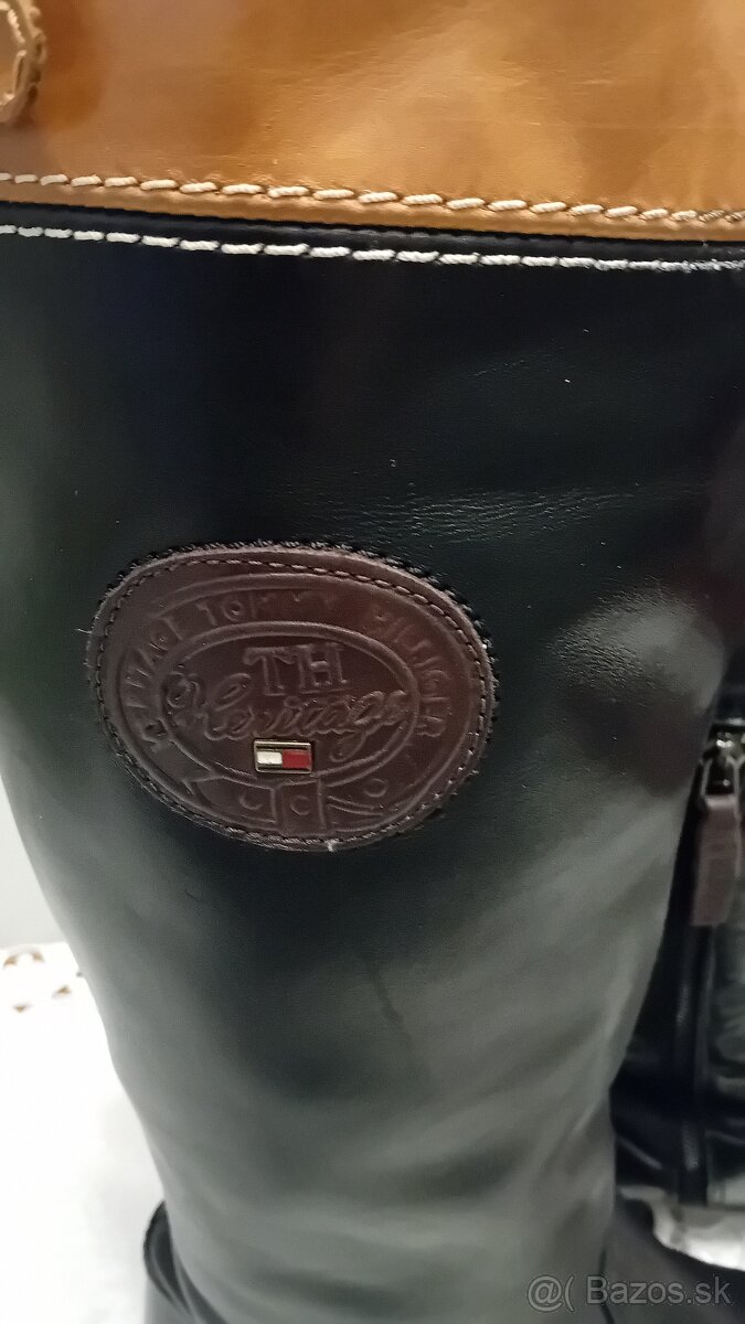 Tommy Hilfiger celokožené čižmy,veľ.40 - 4