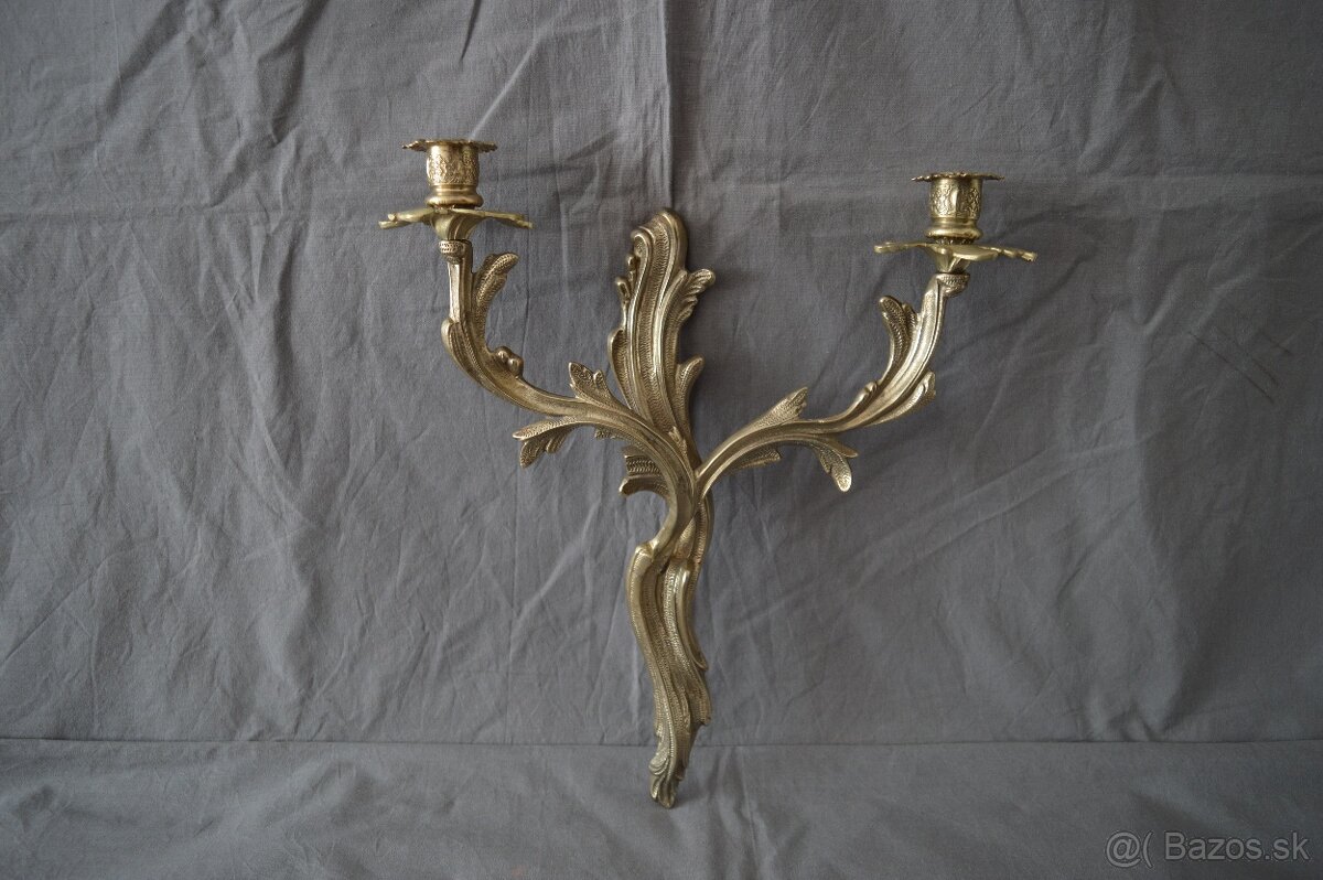 Mosadzné nástenné svietniky - 4