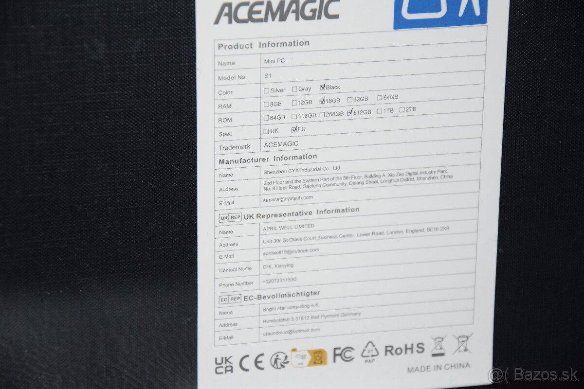 Acemagic S1 N97 (16+512 GB) Black - 4