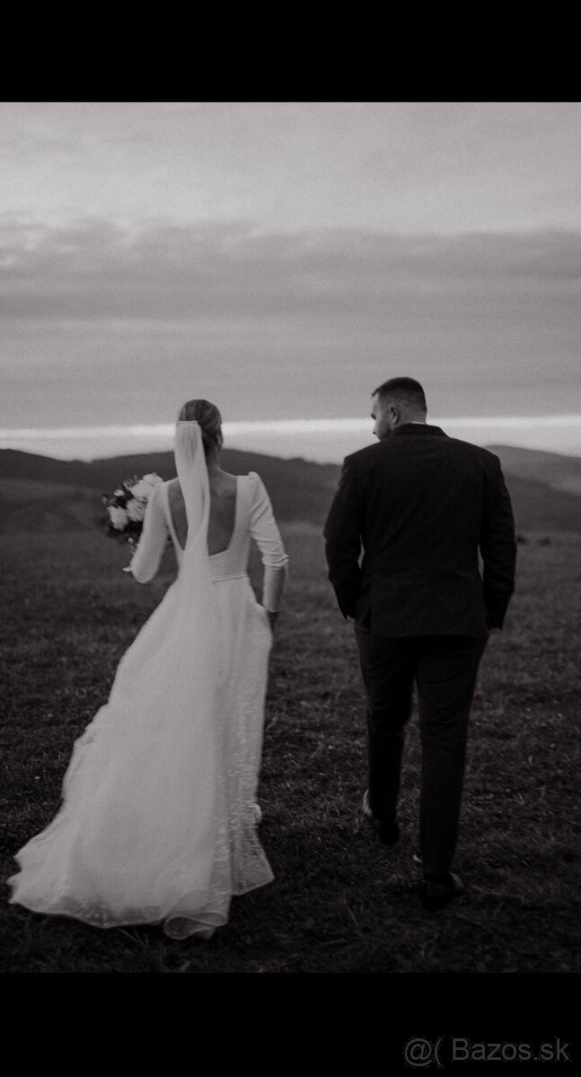 Svadobné šaty, veľkosť 36/38 - 4