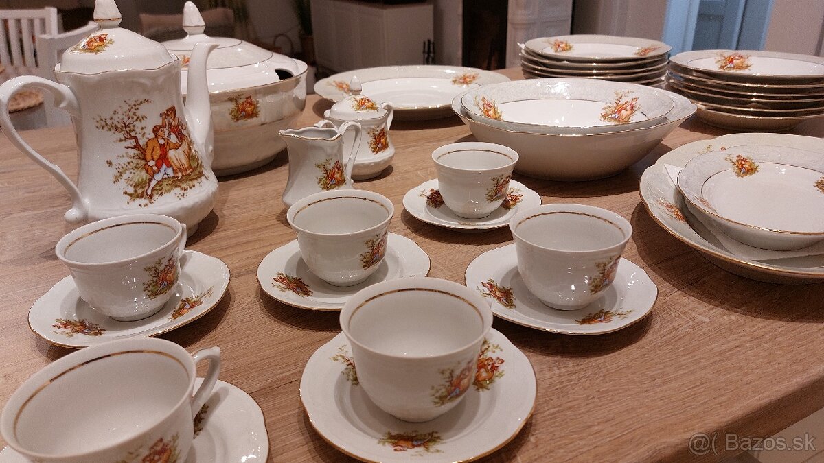 Jedalensky + cajovy set Porcelana Wloclawek 42 ks - 4