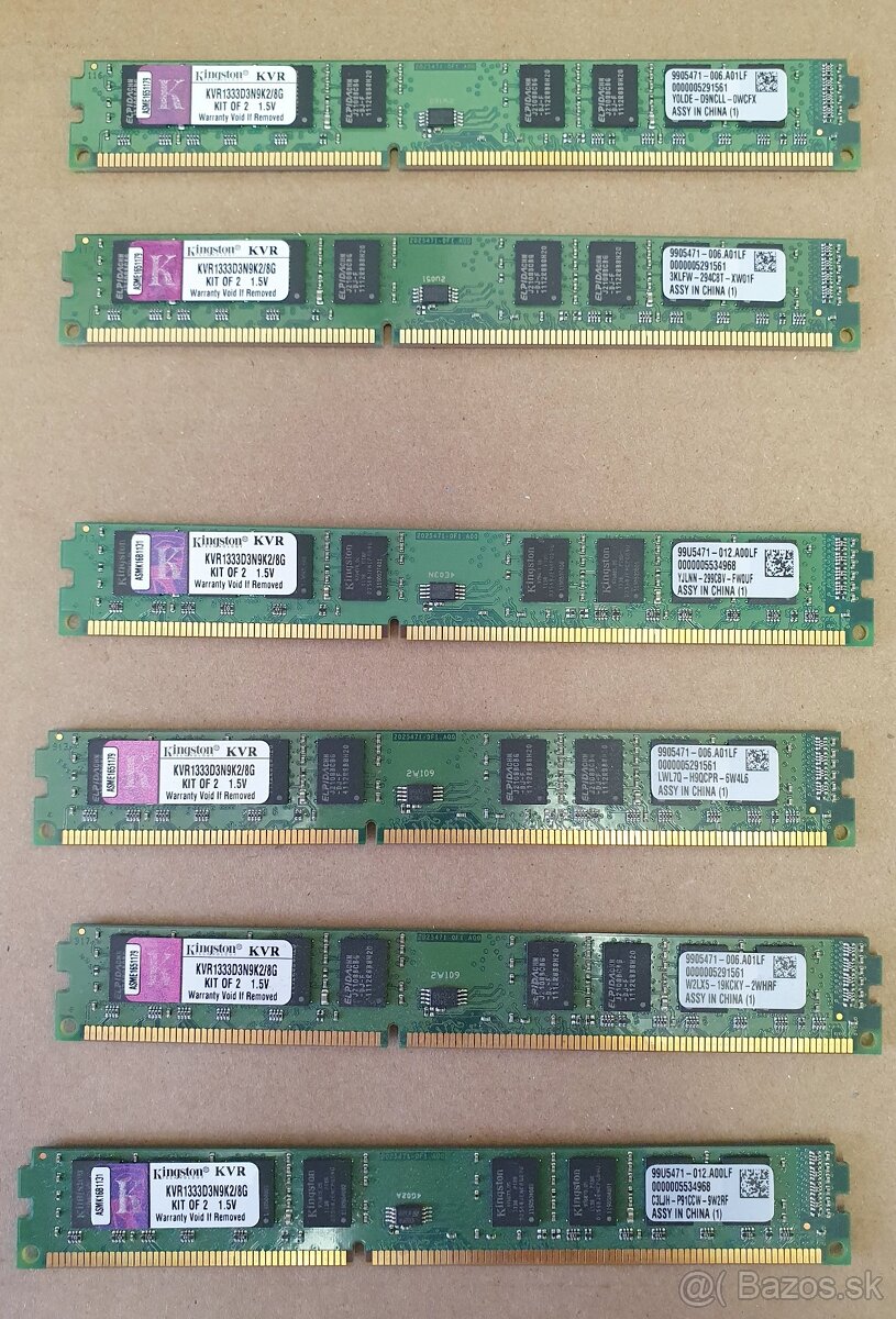 8GB DDR3 1600Mhz, 4GB DDR3 1333Mhz - 4