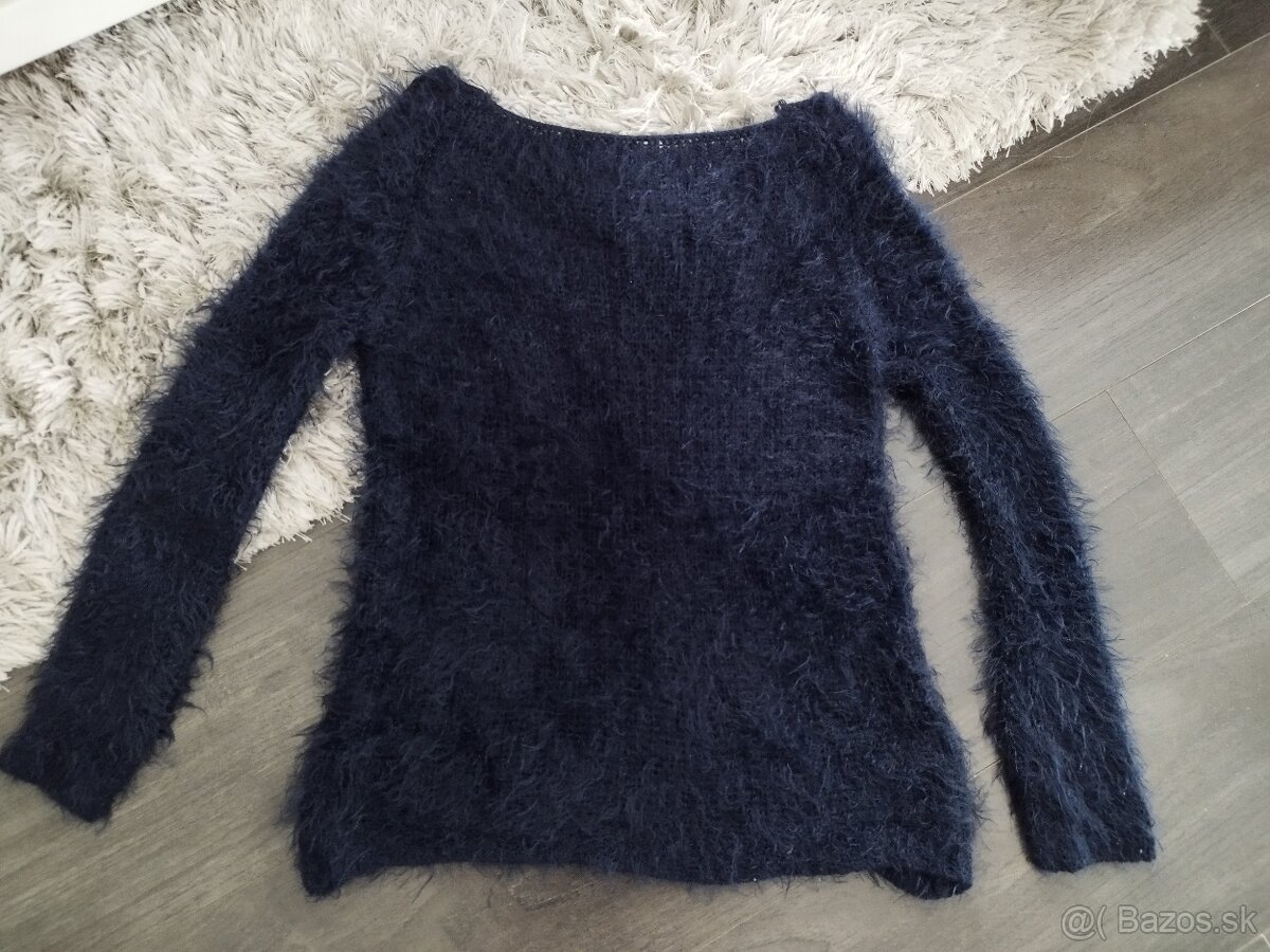 Dámsky pulóver modrý S/36 - 4