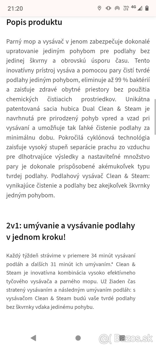 Rowenta parný mop a vysávač - 4