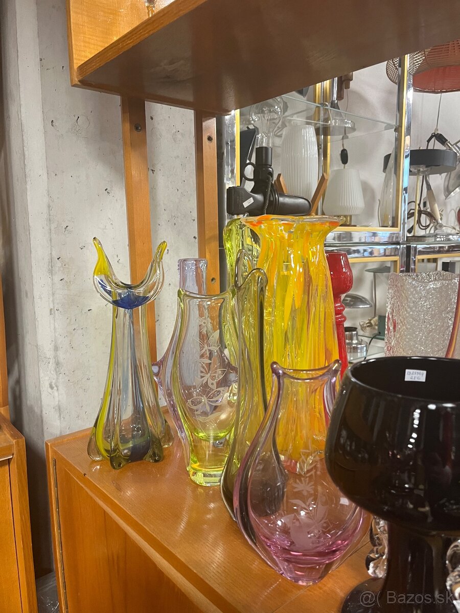 Váza modré sklo - 4