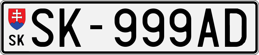 ŠPZ / EČV typ 1/101 (1997-2004) - SK (Svidník) - 4