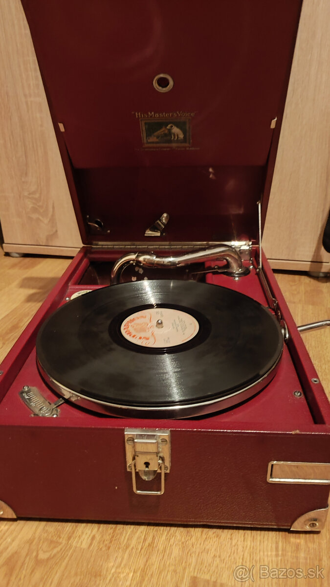 Gramofón His masters voice 101 červený - 4