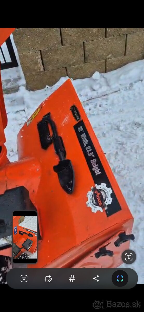 Predám snežný frézu, Šírka radlice 85cm - 4