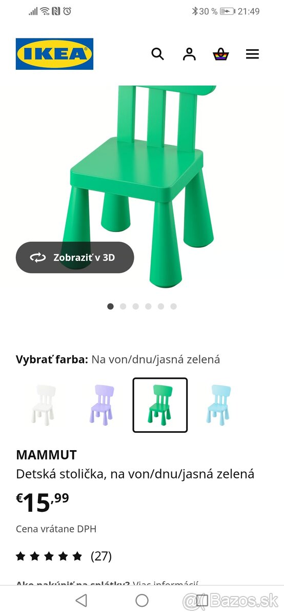Ikea stolík + 2 stoličky - 4