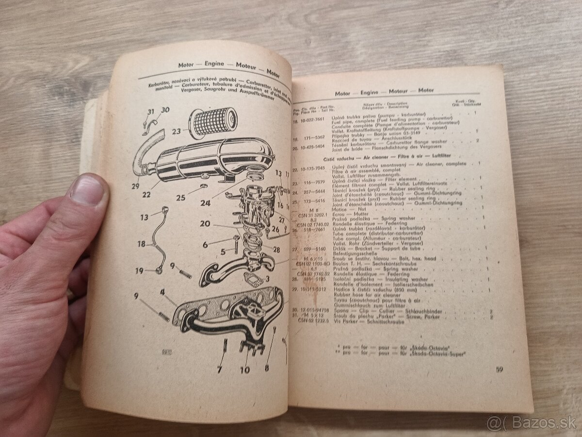 Seznam náhradních dílú Škoda Octavia 1960 - 4