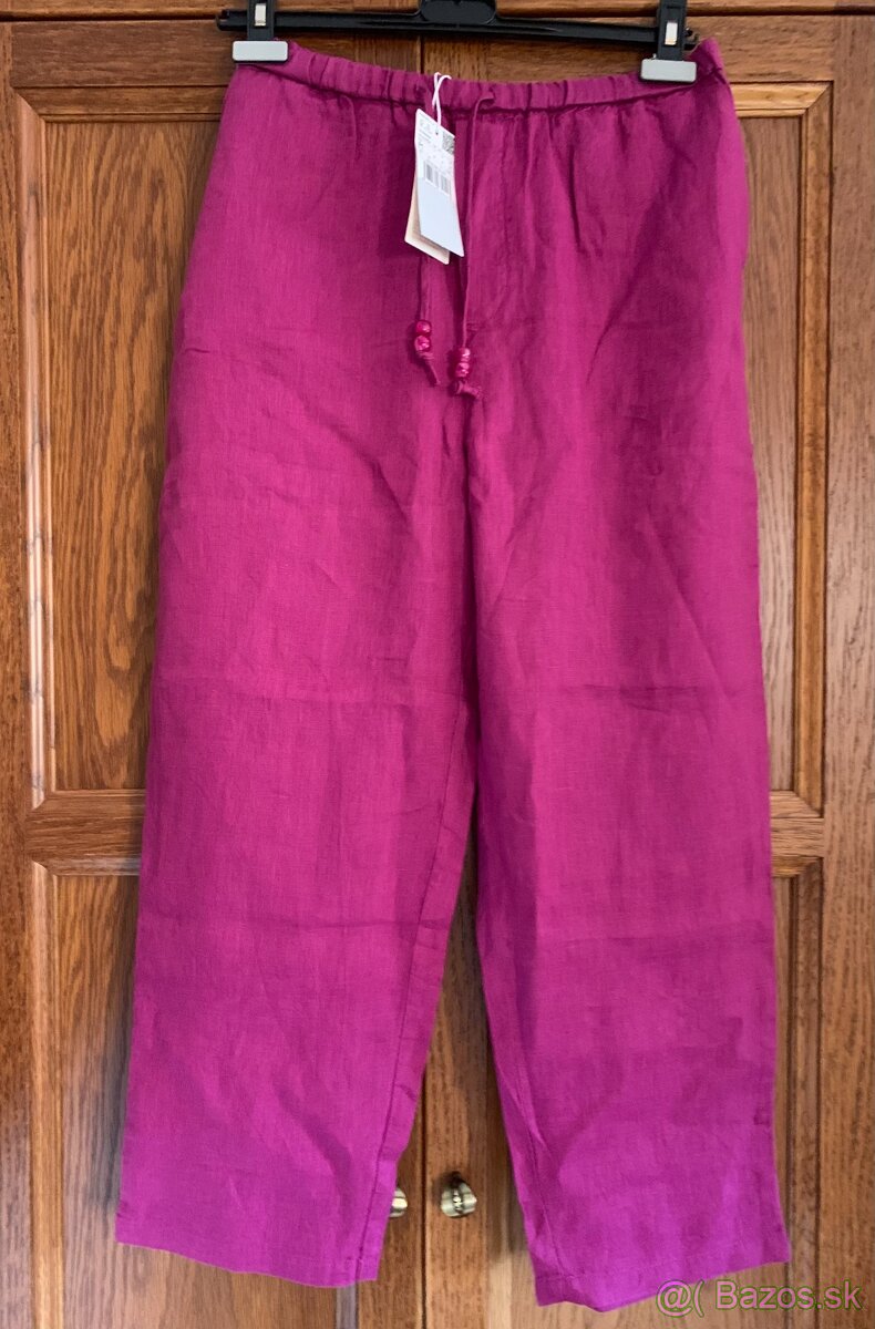 Ľanové nohavice Mango - 4