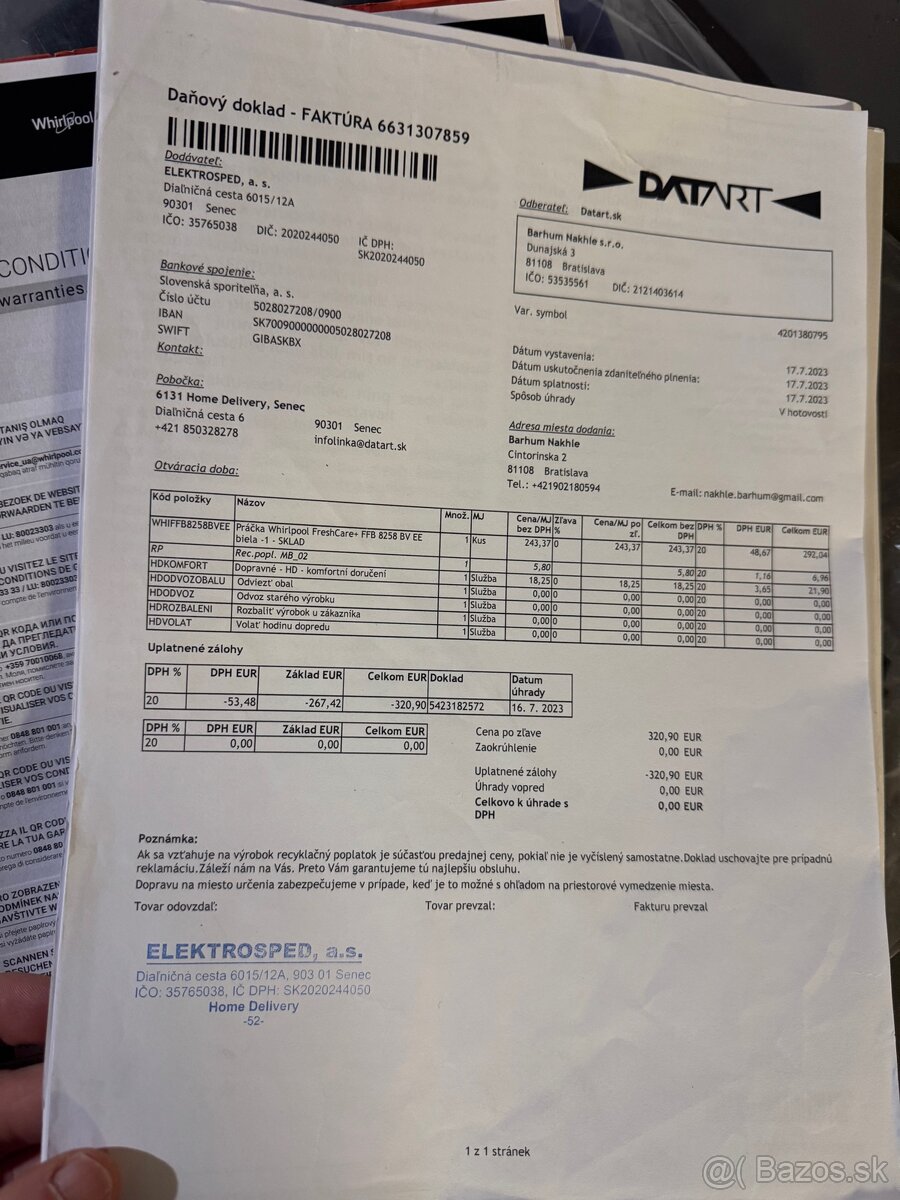 Pracka Whirlpool FFB 8258 BV EE - 4