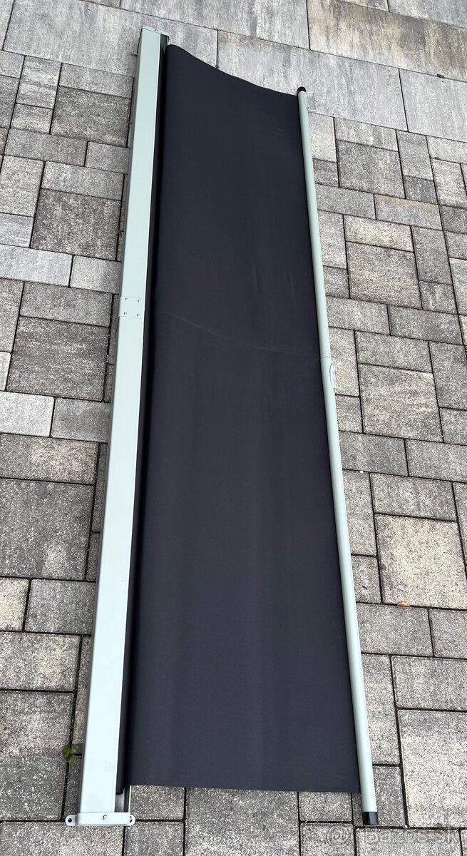 Bočná výsuvná čierna markíza 200x600cm - 4