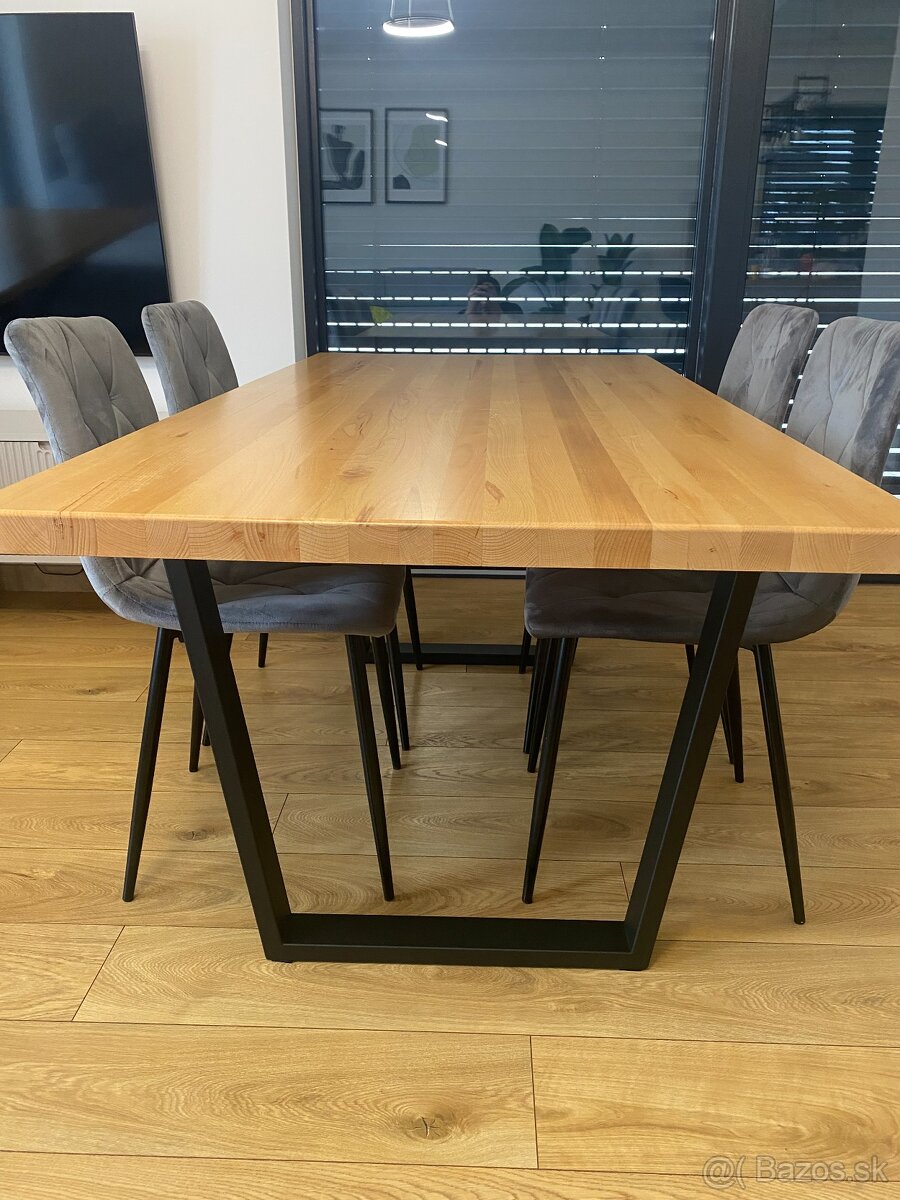 Stolové nohy, kovové v tvare V čierne 2 ks - 4