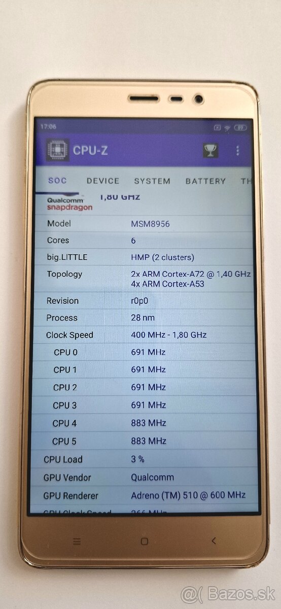 Predám mobilný telefón XIAOMI REDMI NOTE 3 - 4