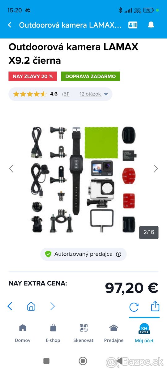 Predám Kameru LAMAX X9.2 + 128gb - 4