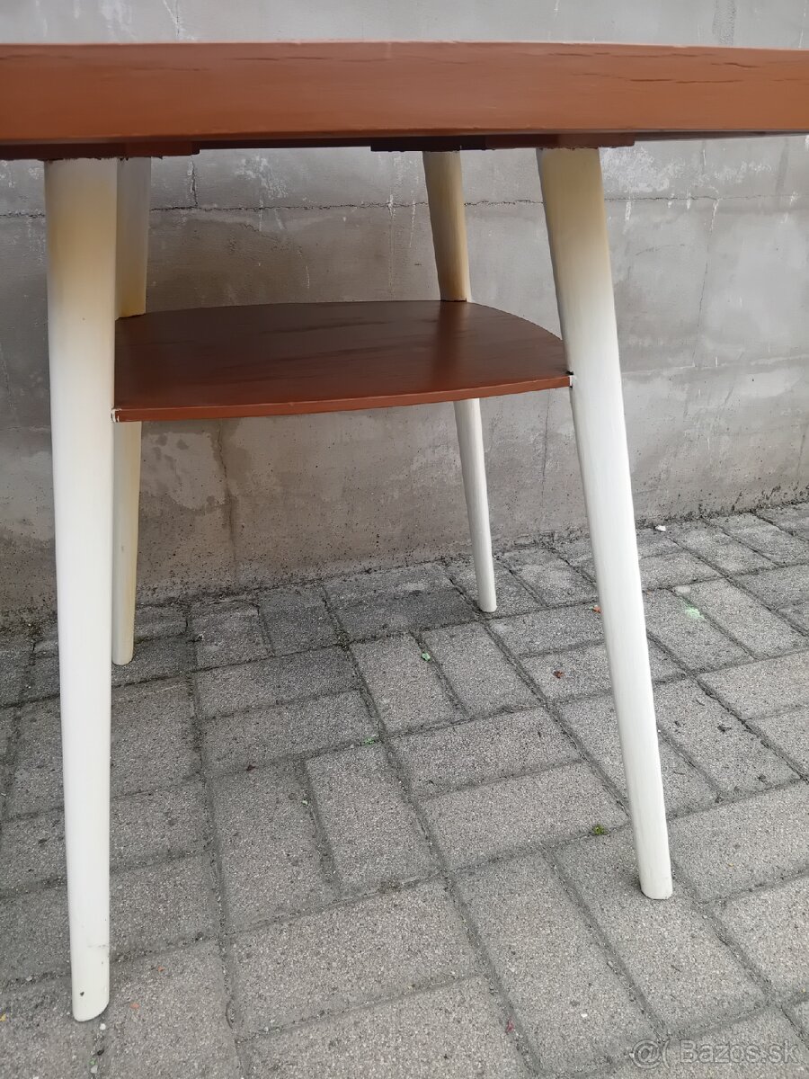 Drevený retro starý stôl - 4