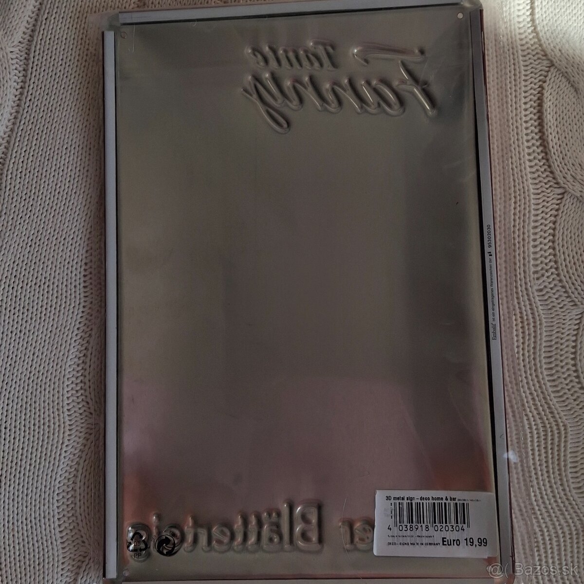 kovova vintage tabulka 30x20 cm - 4