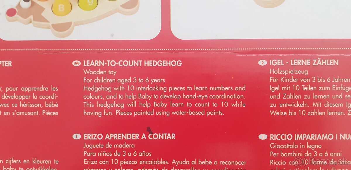 Drevená vkladačka ježko - 4