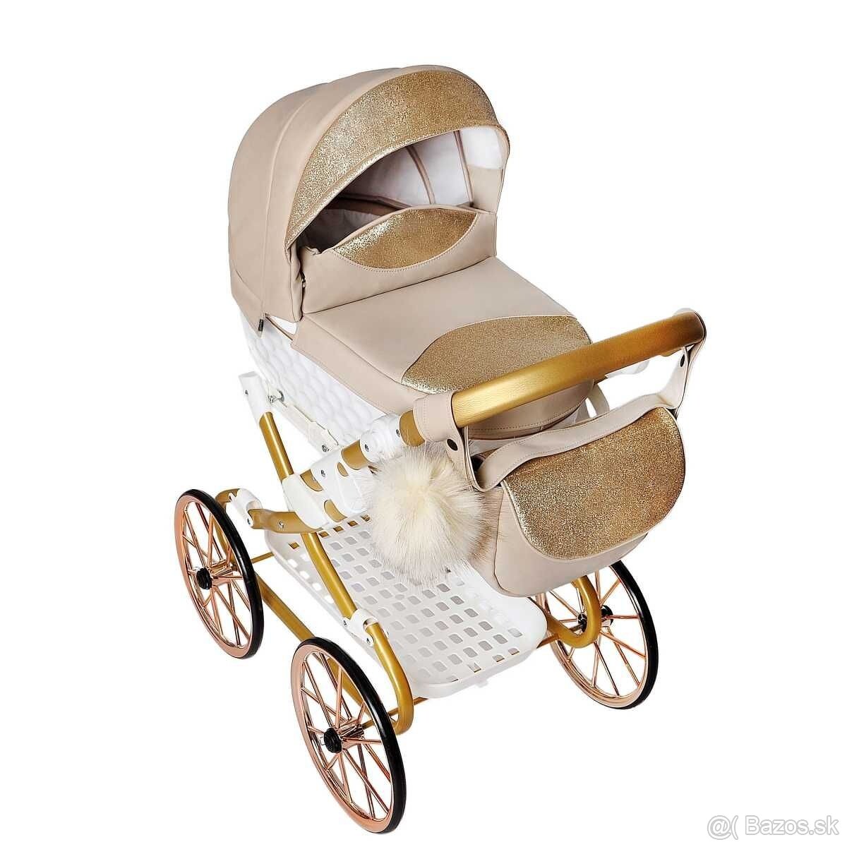 Detský retro kočík pre bábiky - 4