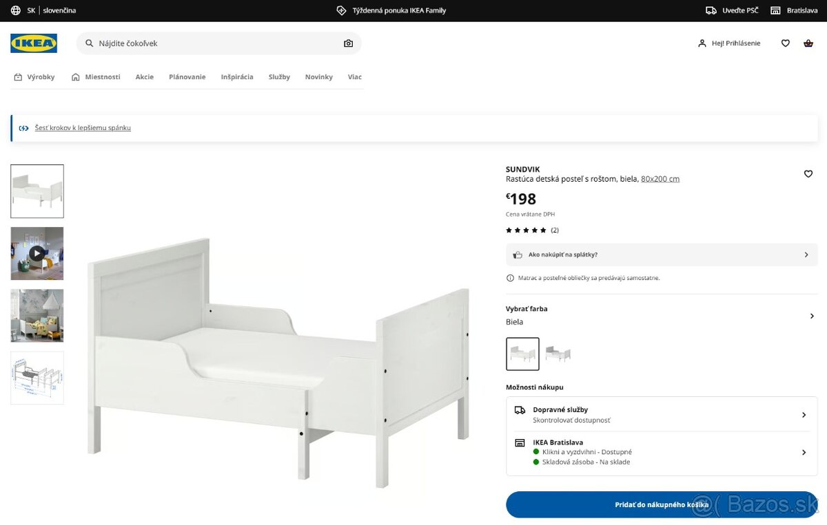 Rastúca posteľ IKEA SUNDVIK - 4