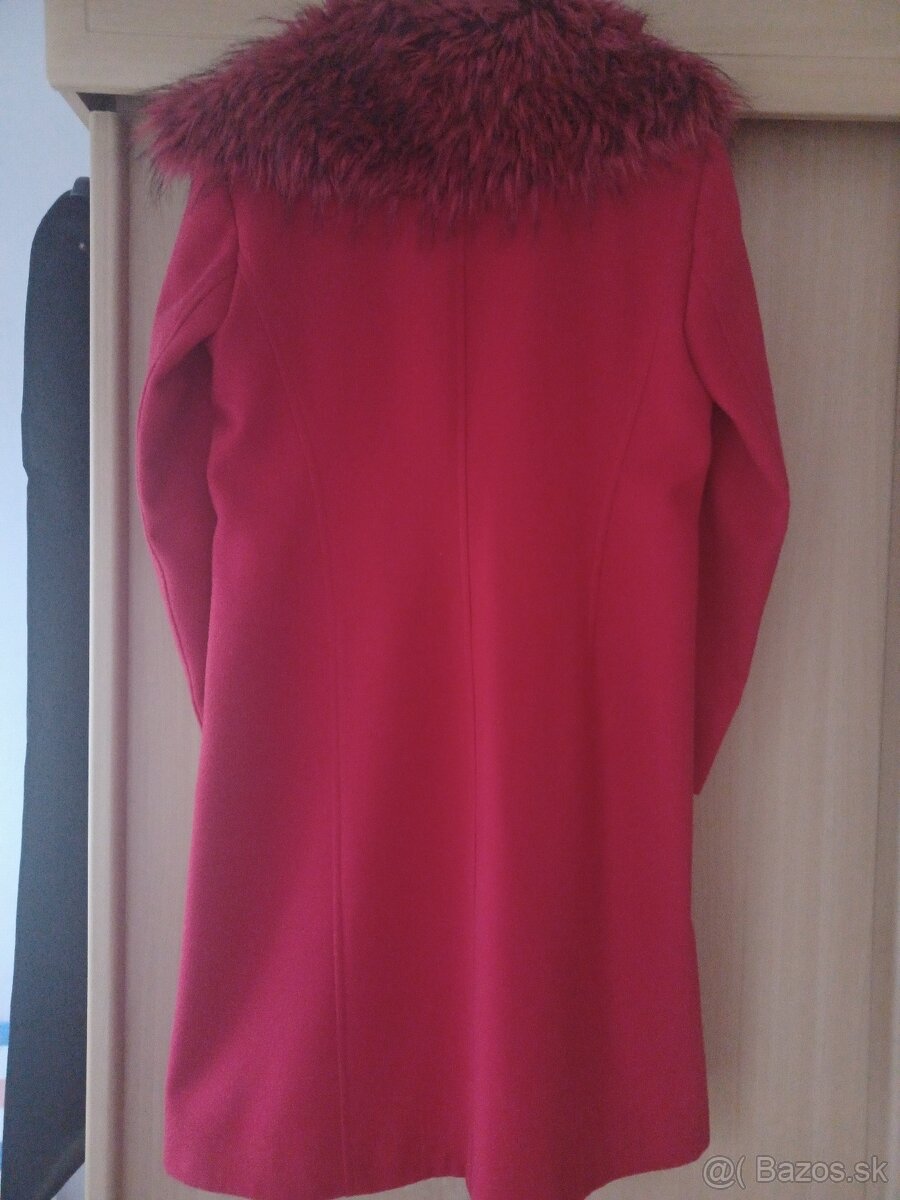 Čerevený flaušový kabát - 4